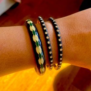 J Crew enamel bangles.